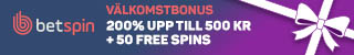 Betspin casino bonus - få 200% bonus +50 free spins utan bonuskod!