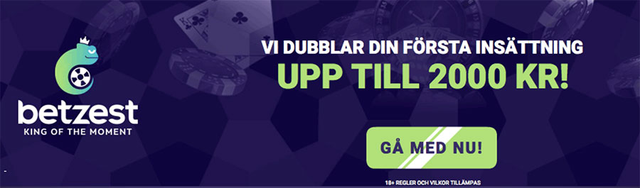 Betzest casino välkomstbonus utan bonuskod