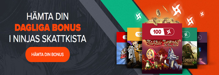 Ninja Casino bonuskod dagliga free spins