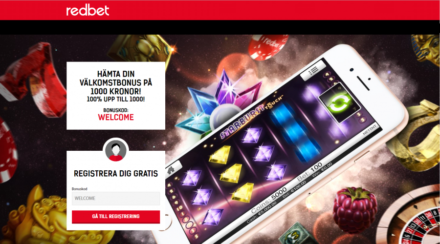 redbet bonuskod - 1000 kr i casino bonus med bonuskoden WELCOME!